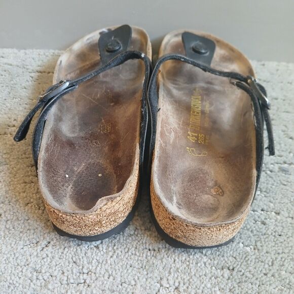 Birkenstock Gizeh Synthetic Sandals Size Eu 41 US 10 Black Boho Festival Hippie - Picture 6 of 7